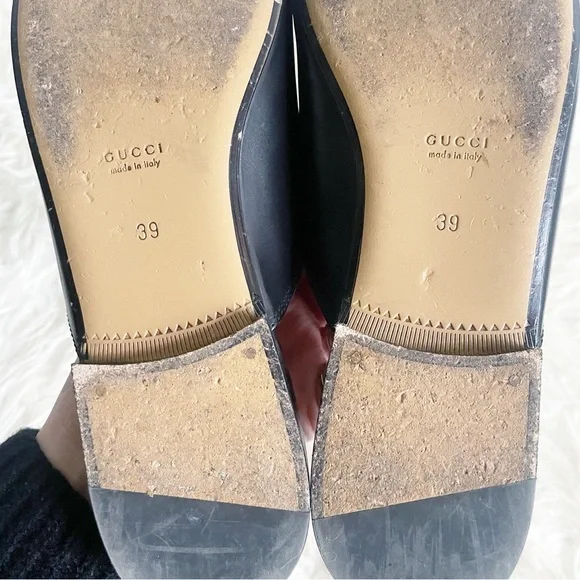Gucci Princetown Horsebit Leather Slipper Mule Black Size 39 - Picture 6 of 11